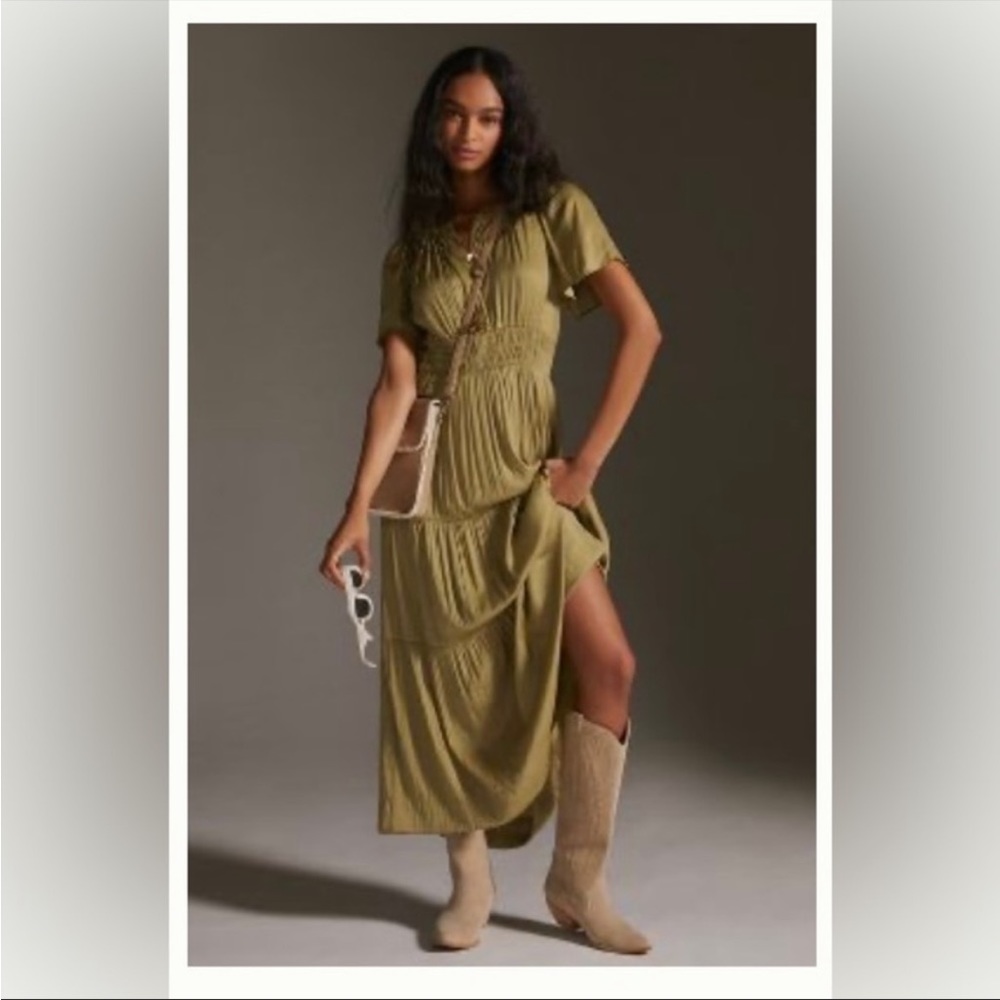Anthropologie Somerset Dress Green M